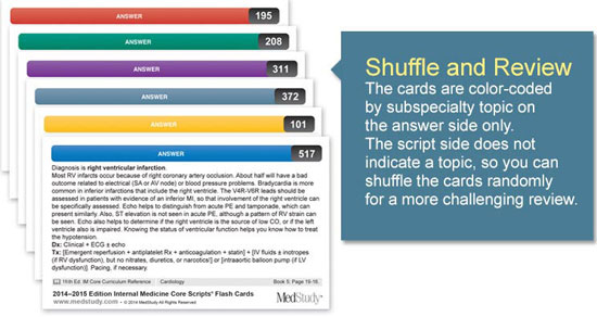 2014–2015 Edition Internal Medicine Core Scripts® Flash Cards